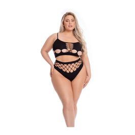 Pink Lipstick Neon Dreams Bra & High Waist Thong QN